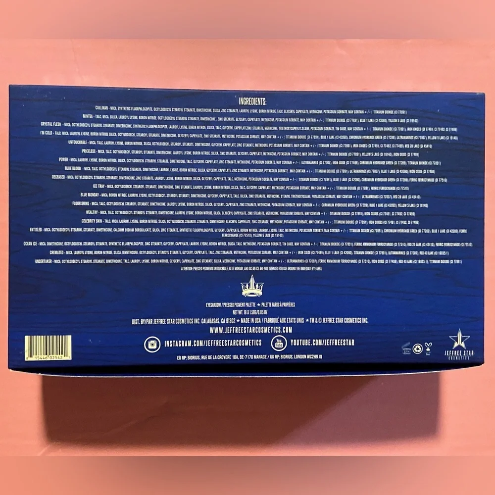 JEFFREE STAR Cosmetics BLUE BLOOD Eyeshadow Palette Makeup NEW IN BOX CASE